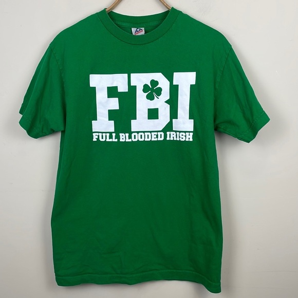 VINTAGE - FBI "Full Blooded Irish" | T-Shirt; Size Medium - Picture 1 of 7